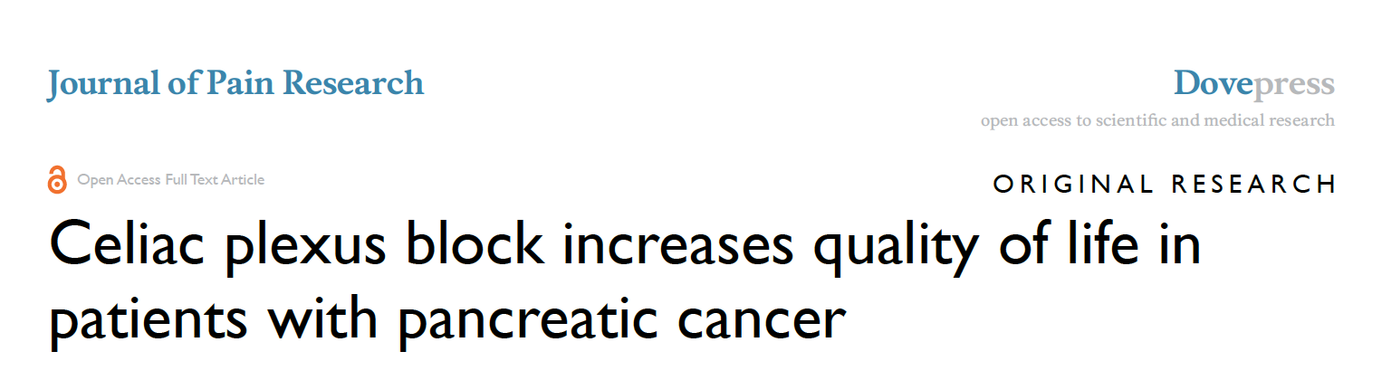 CELIAC PLEXUS BLOCK PANCREATIC CANCER
