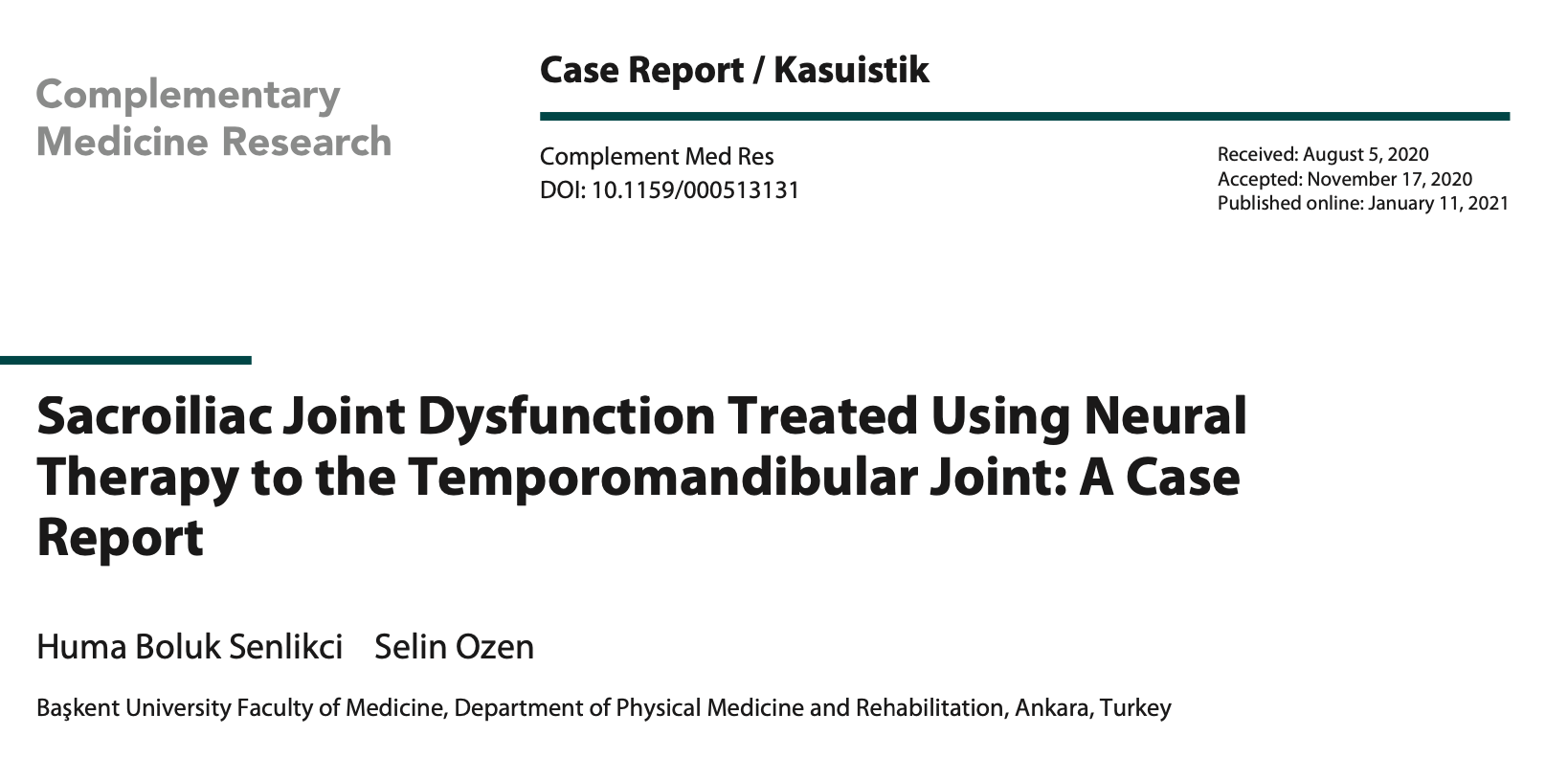 NT AND SACROILIAC JOINT DYSFUNCTION